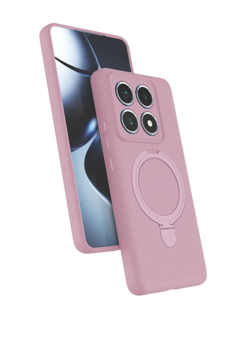 Xiaomi Mi 14T Pro Uyumlu Regal Magsafe Standlı Kapak - Açık Pembe