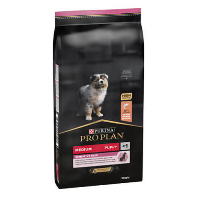 Medium Opti Derma Sensitive Skin Puppy Somonlu Orta Irk Yavru Köpek Maması 12 Kg