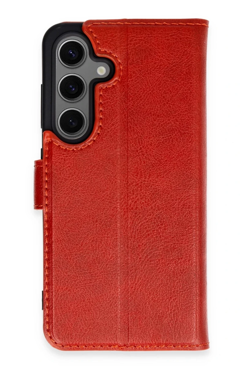 Samsung Galaxy S24 Uyumlu Kılıf Trend S Plus Kapaklı Kılıf - Kırmızı