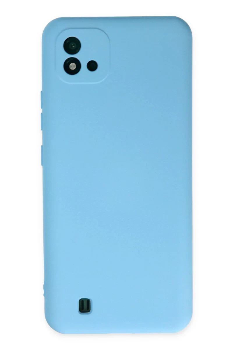 Realme C11 2021 Uyumlu Kılıf Nano içi Kadife Silikon - Mavi