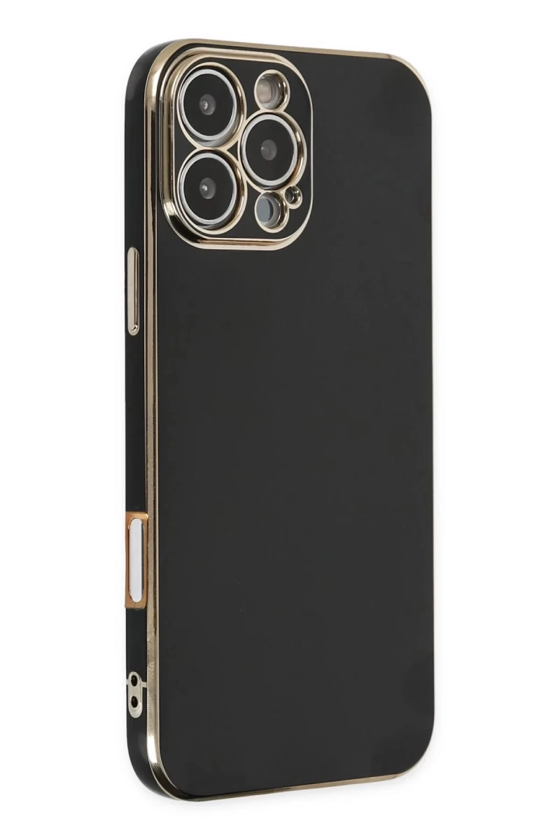 Apple iPhone 16 Pro Uyumlu Kılıf Volet Silikon - Siyah