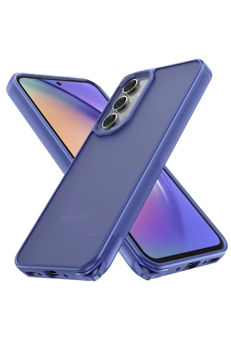 Samsung Galaxy A14 4G Uyumlu Kılıf Elegant Kapak - Açık Mavi