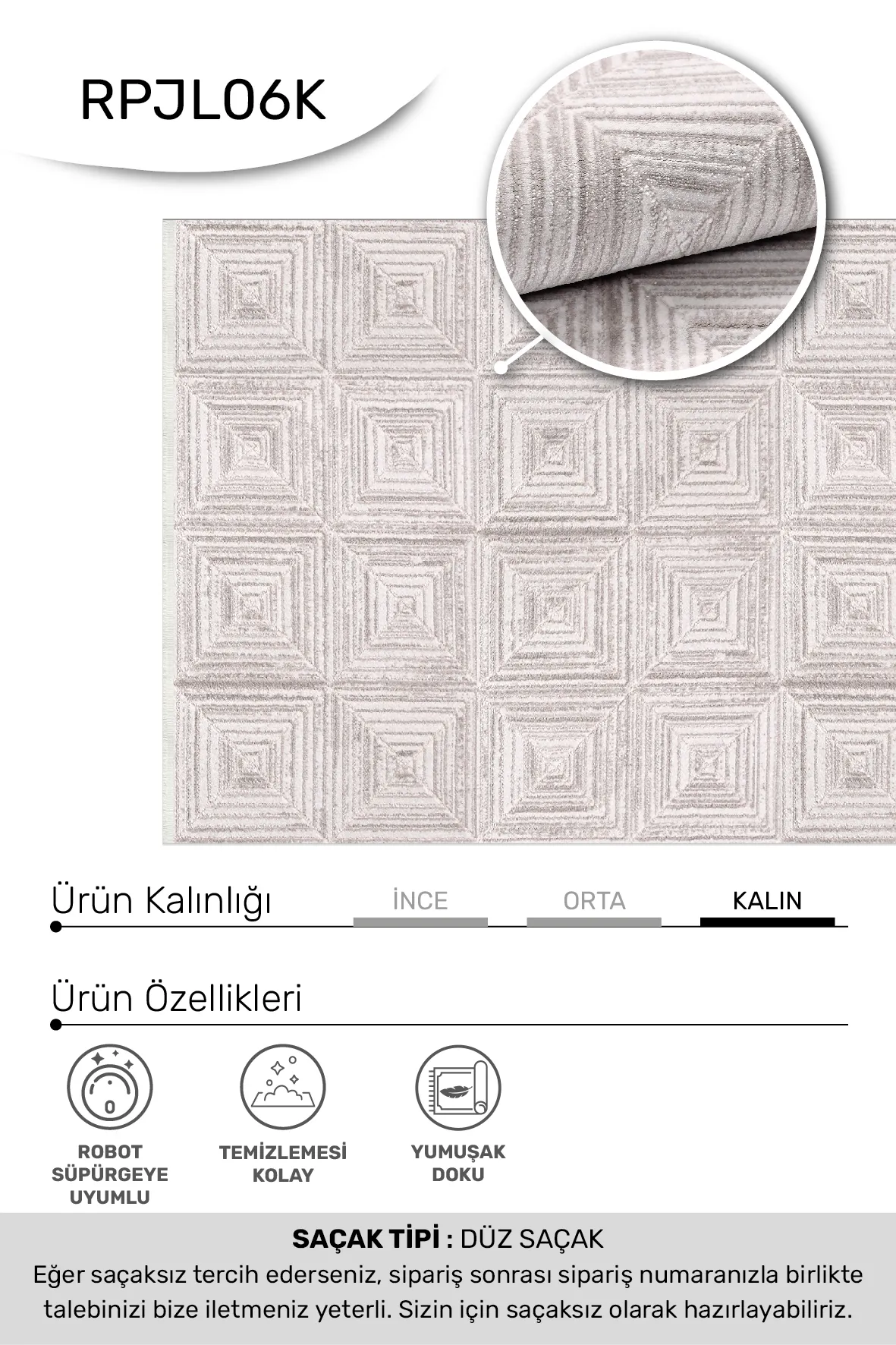 YoudayHomeCollection JALURA Model Oturma Odası Halısı · EBAT: 150X350