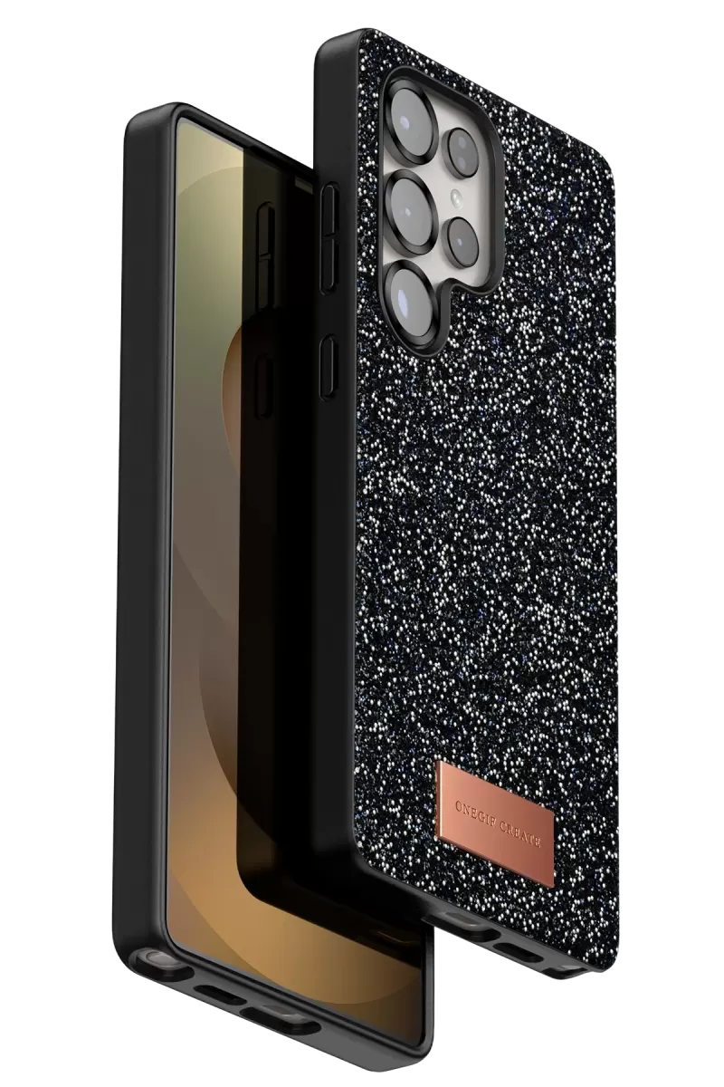Onegif Samsung Galaxy S25 Ultra Uyumlu Bright Simli Kapak - Siyah