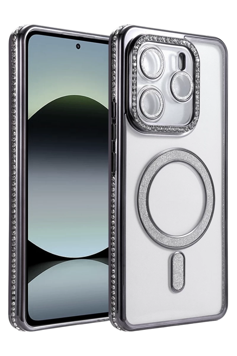Xiaomi Redmi Note 14 4G Uyumlu Joke Simli Magneticsafe Kılıf - Siyah