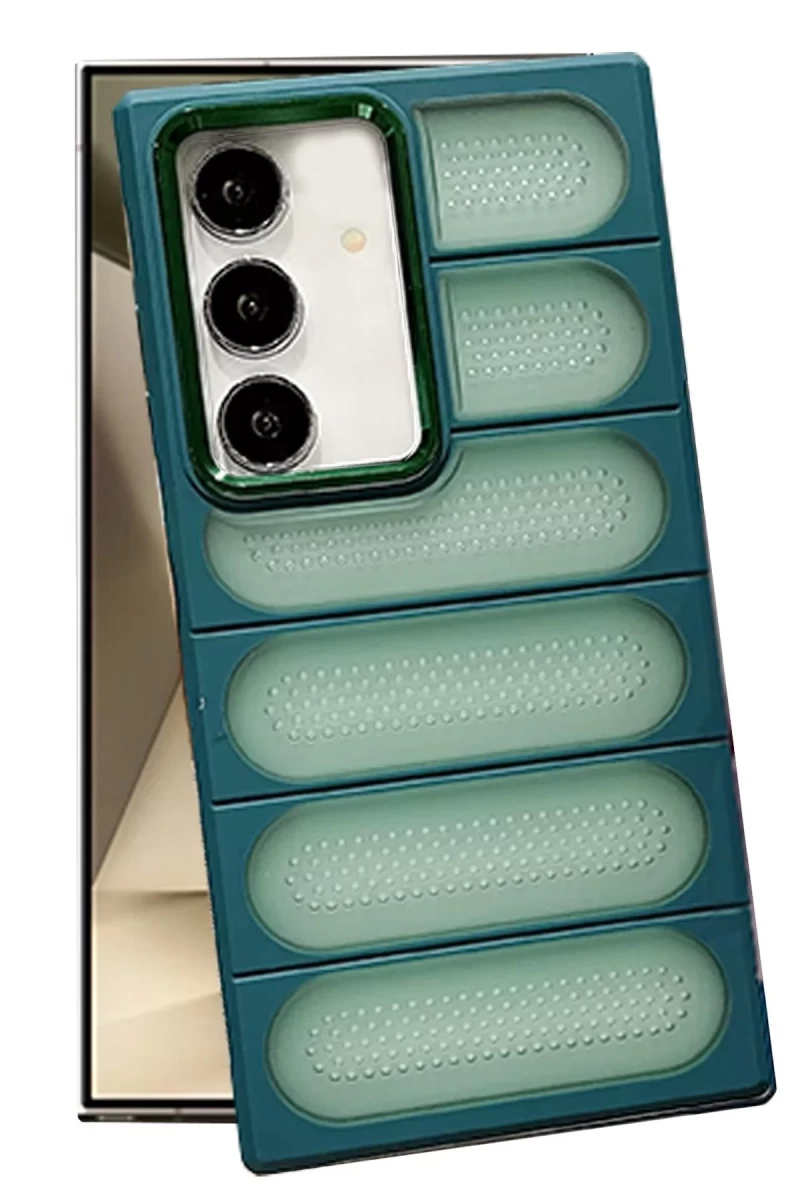 Samsung Galaxy S24 Uyumlu Kılıf Airmax Silikon Kapak - Koyu Yeşil