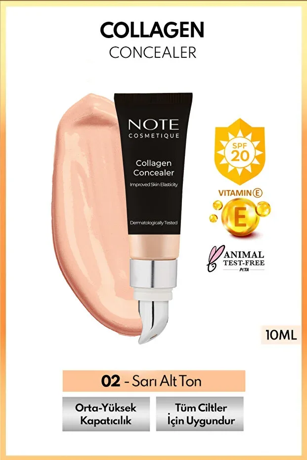 Collagen SPF 20 Göz Altı Kapatıcısı - 02 Orta Açık