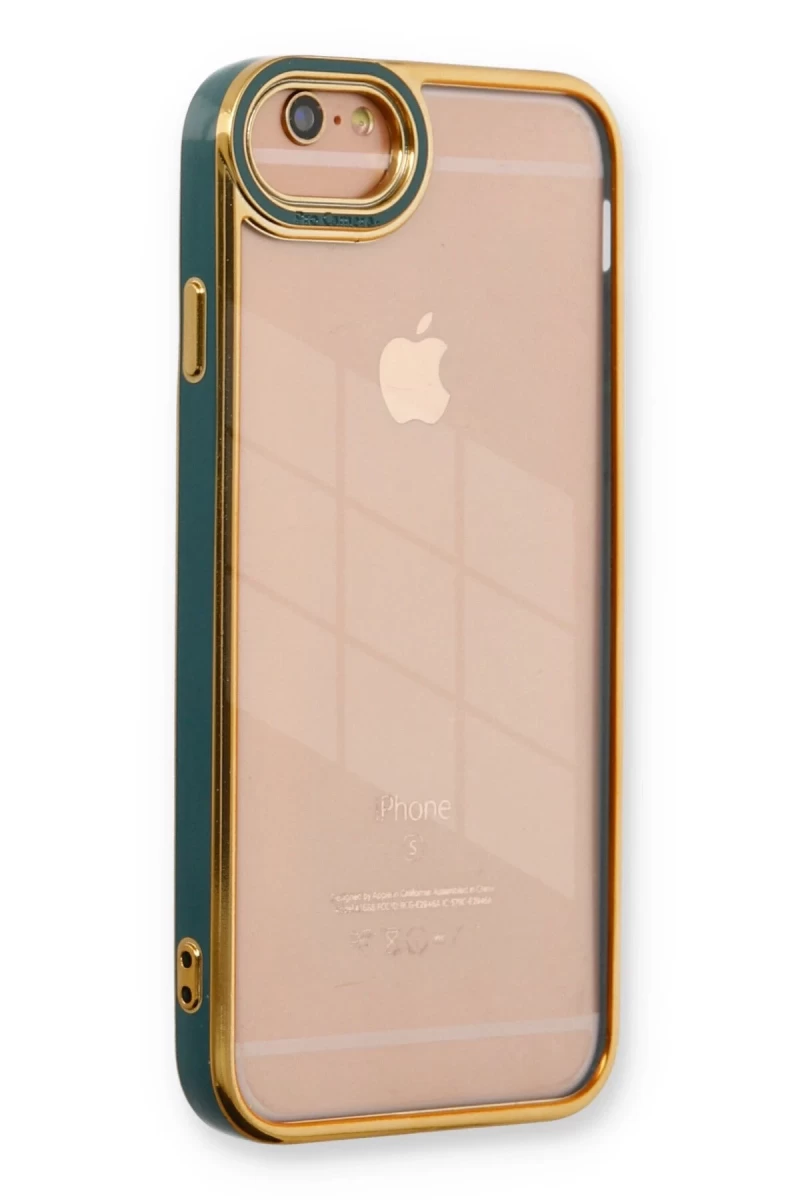 Apple iPhone 6 Uyumlu Kılıf Liva Lens Silikon - Yeşil