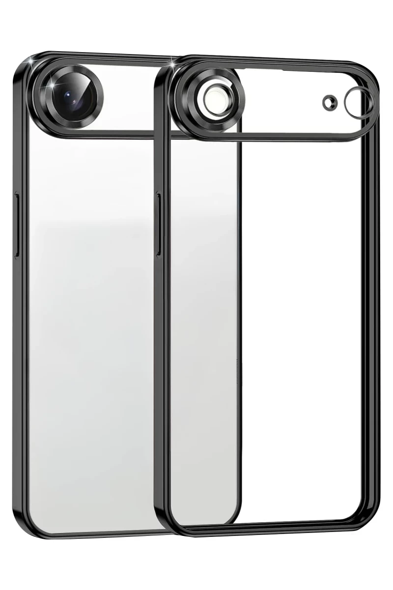 Apple iPhone 17 Air Uyumlu Lensli Silikon - Siyah