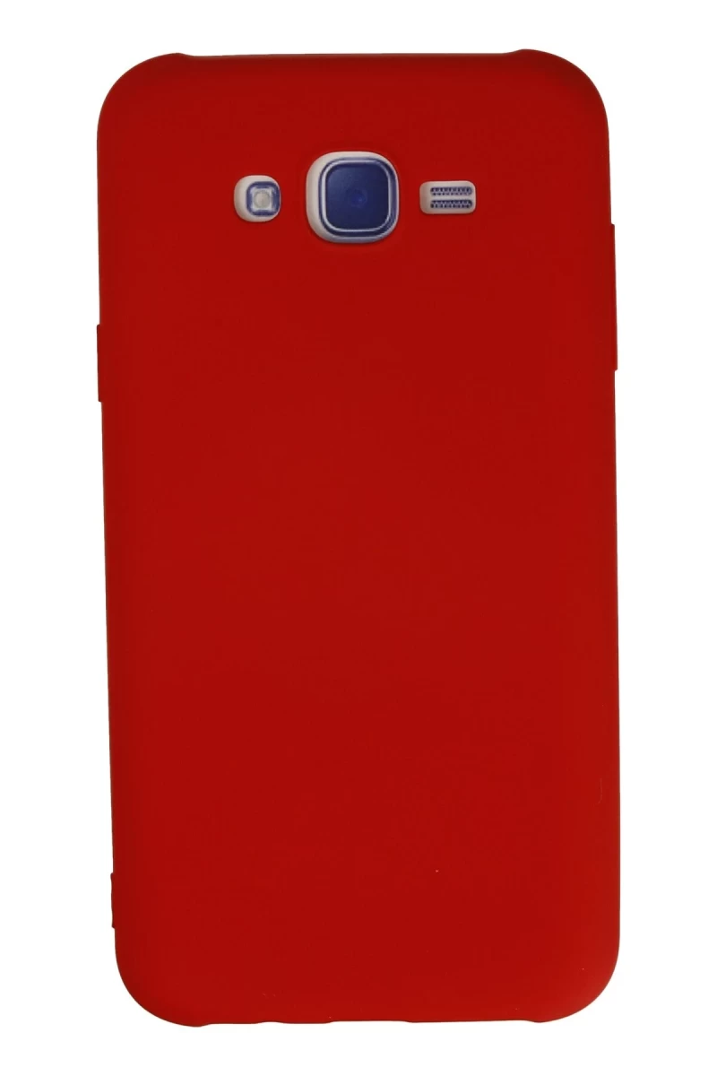 Samsung Galaxy J7 Uyumlu Kılıf Nano içi Kadife Silikon - Kırmızı