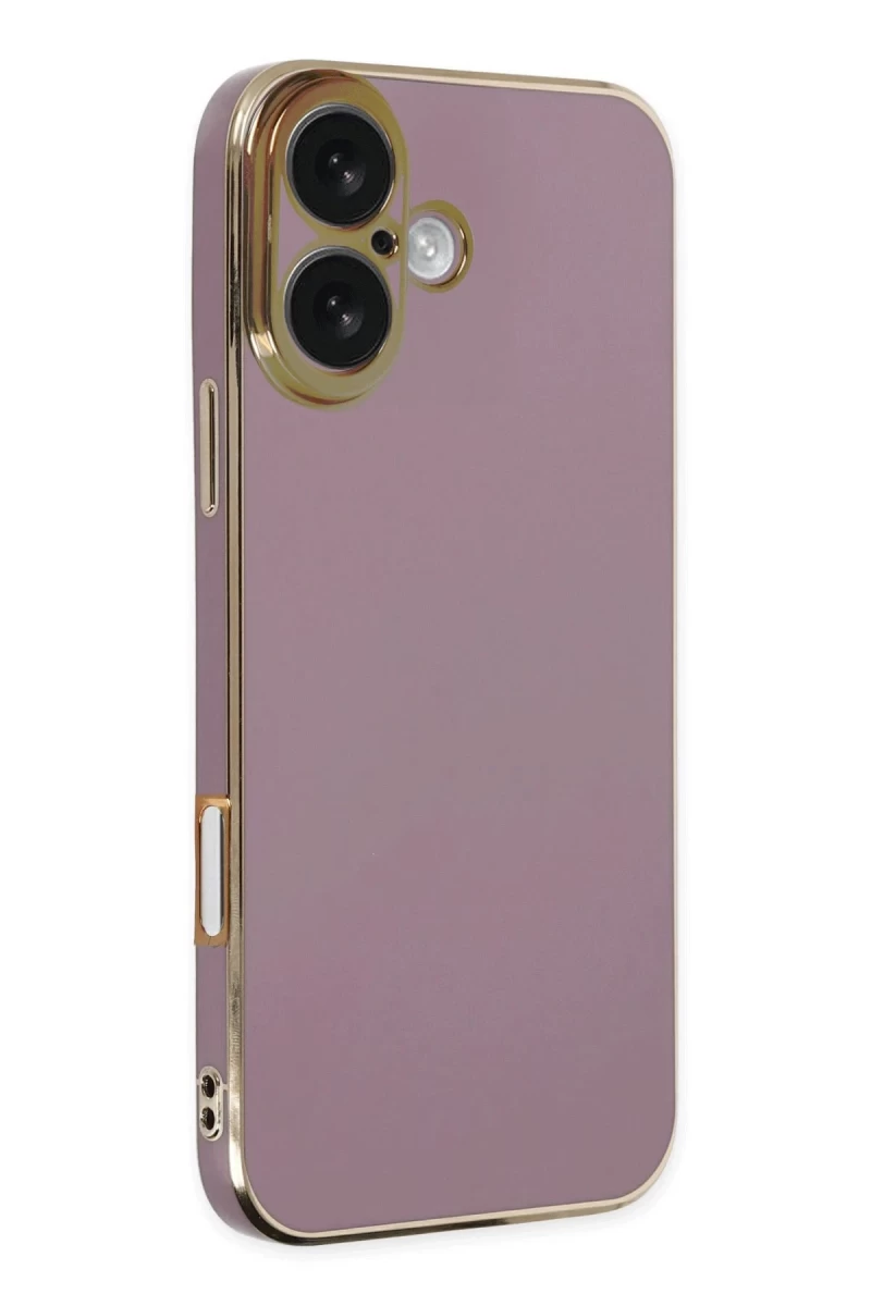 Apple iPhone 16 Uyumlu Kılıf Volet Silikon - Mor