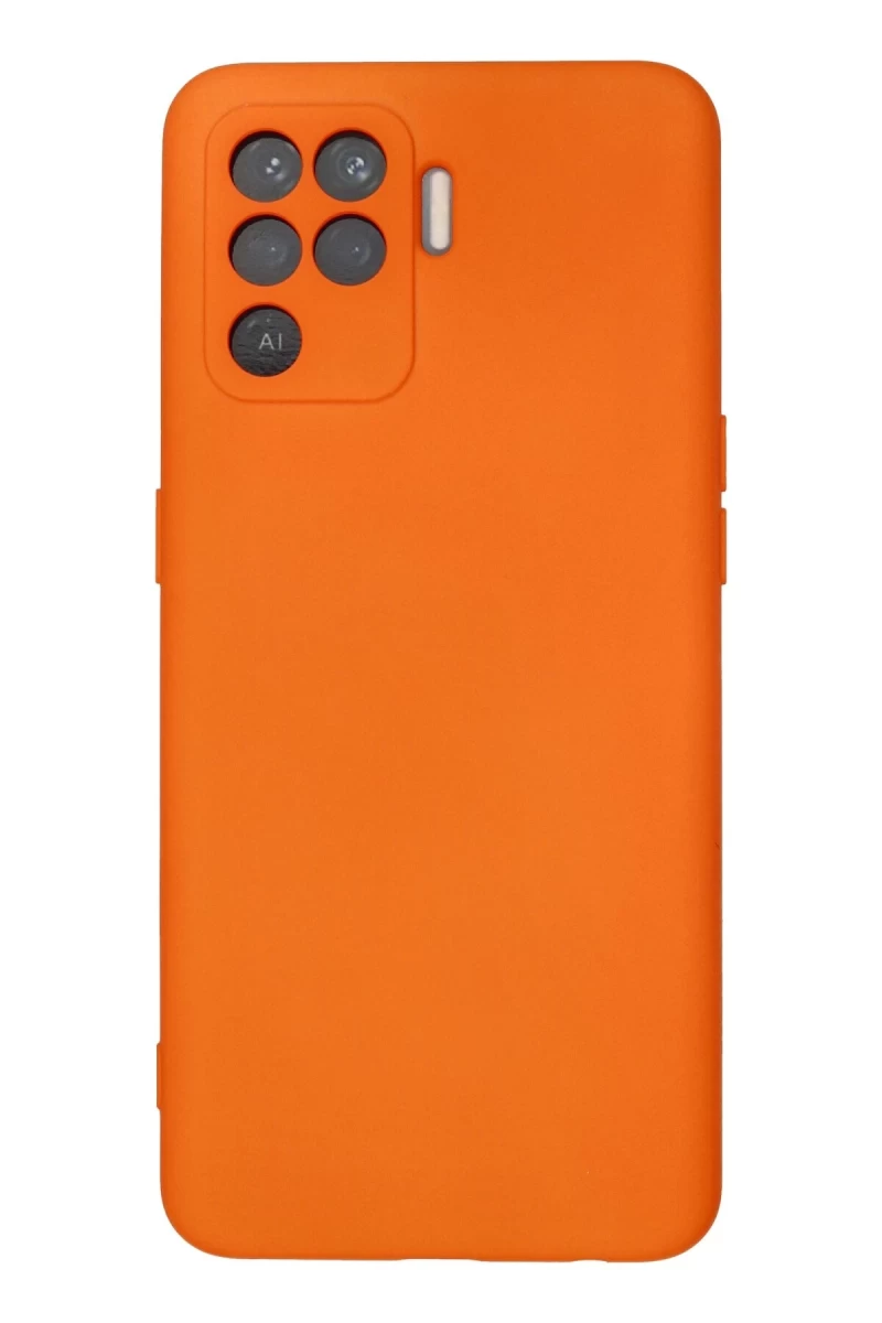 Oppo Reno 5 Lite Uyumlu Kılıf Nano içi Kadife Silikon - Turuncu