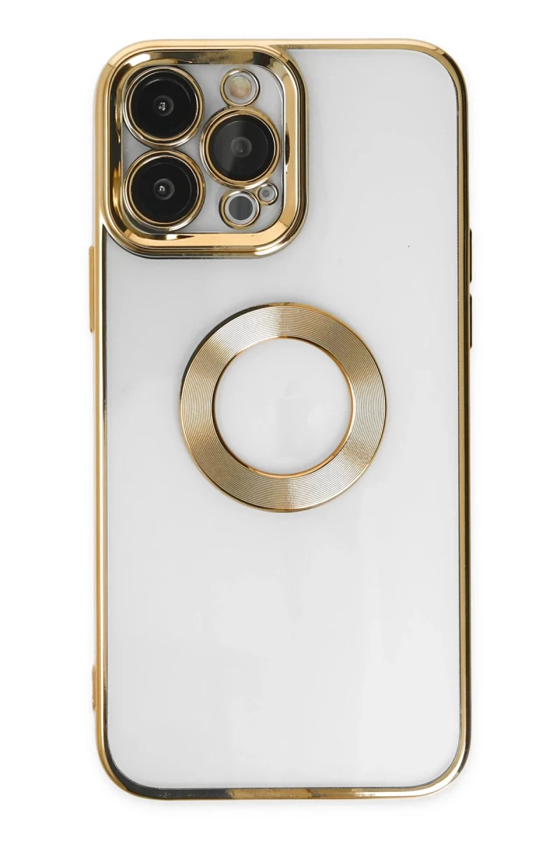 Apple iPhone 14 Pro Max Uyumlu Kılıf Slot Silikon - Gold
