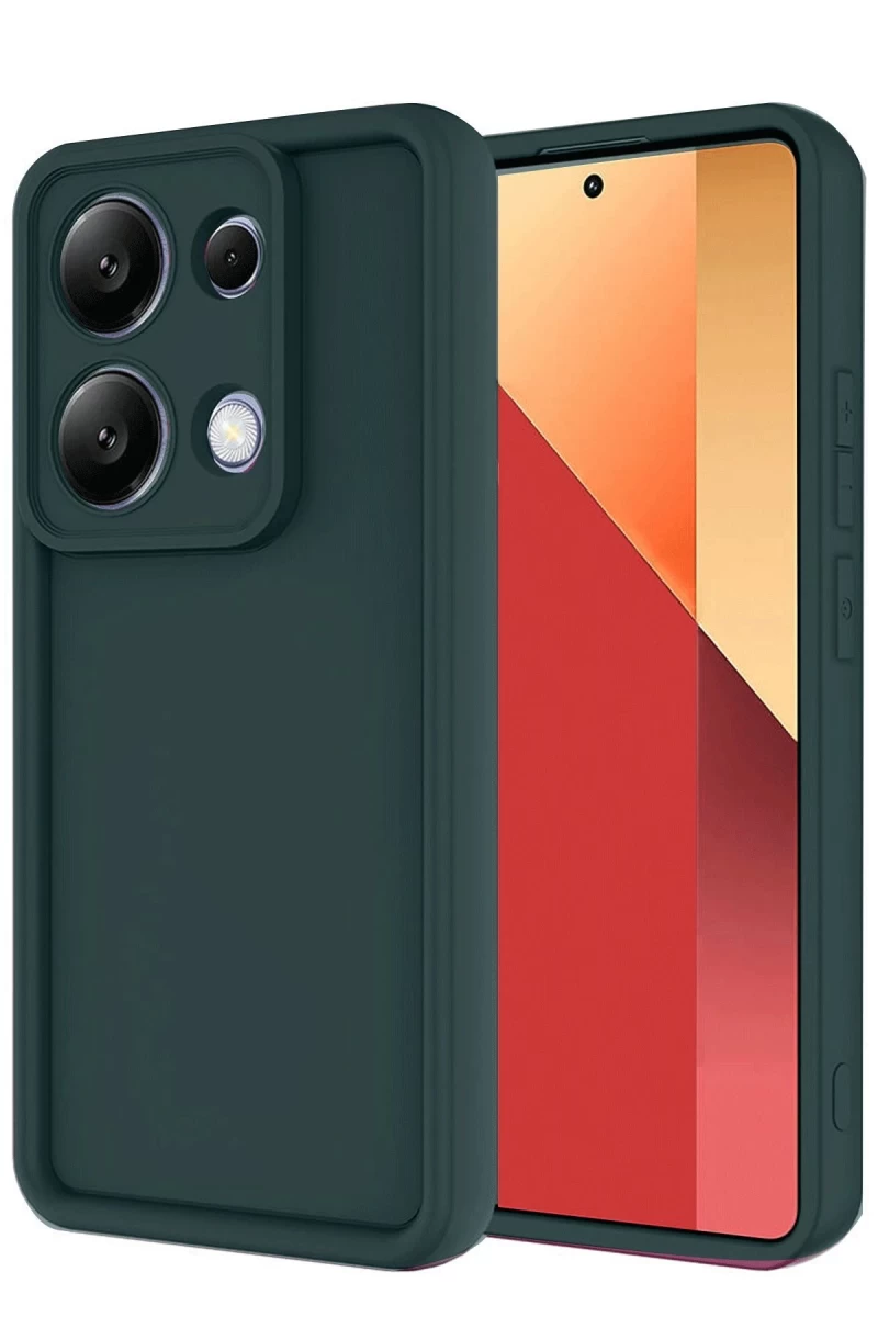 Xiaomi Redmi Note 13 Pro 4G Uyumlu Kılıf Viera Silikon - Koyu Yeşil