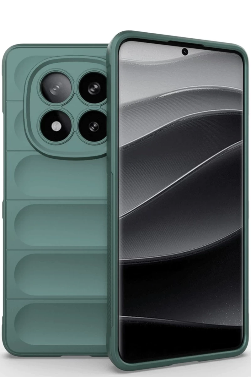Xiaomi Redmi Note 14 Pro 5G Uyumlu Kılıf Optimum Silikon - Koyu Yeşil