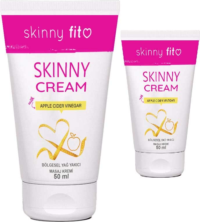Skinny Fit Cream 2 Adet Elma Sirkesi Ana Malzemeli Vücut Bakım Kremi