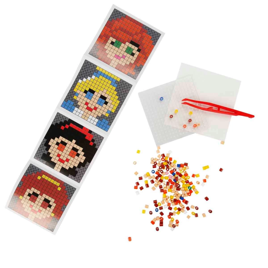 4in1NessiWorld Princess Pixel Pixel Boncuk Aktivite ve Oyuncak Seti