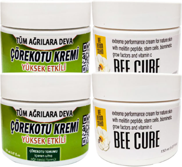 Çörek Otu Kremi 2 Adet 100 ml Teskin Kremi + 2 Adet Bee Cure Krem 150 ml Teskin Kremi