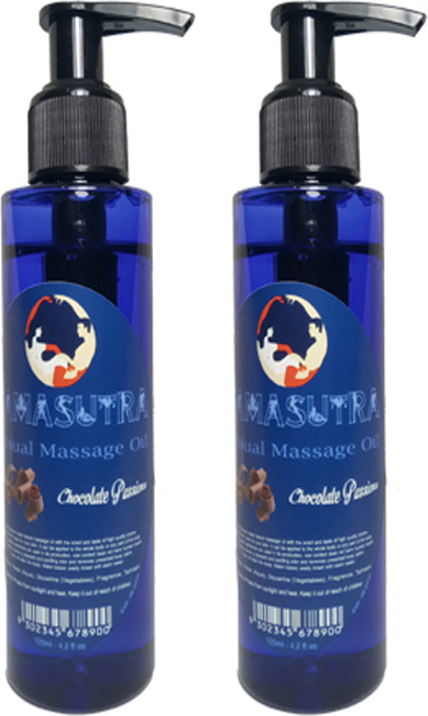 Kamasutra Erkeklere Kadınlara Özel Çikolata Aromalı Masaj Yağı Pure Edible Chocolate Flavor Massage Oil 125ml 2 Adet