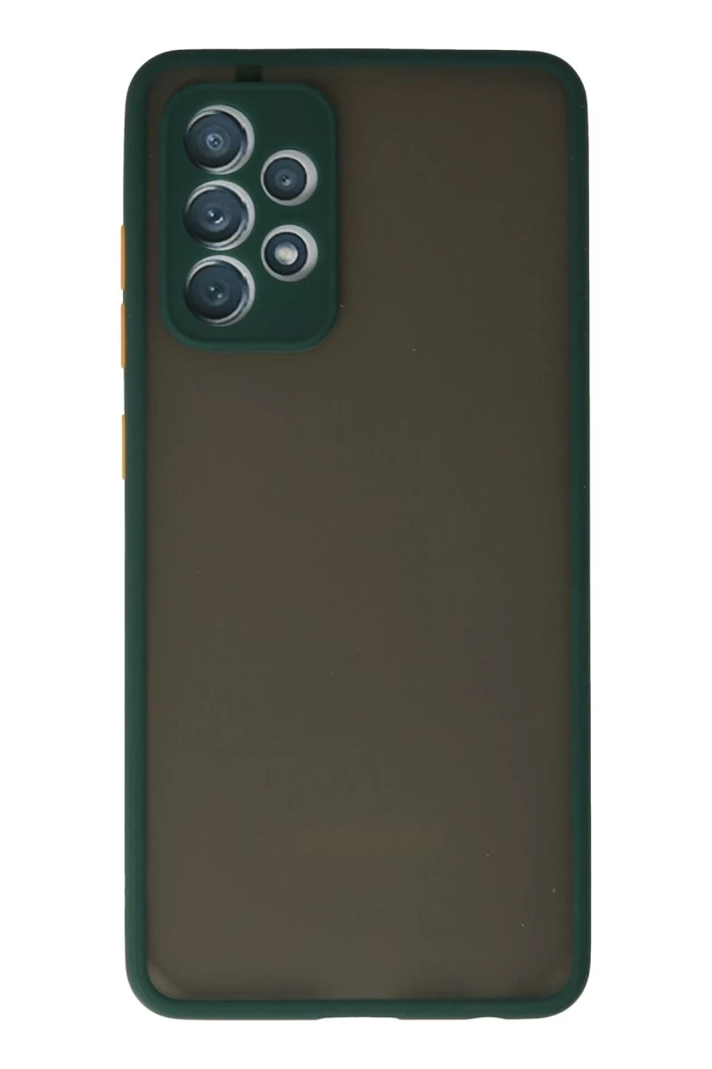 Samsung Galaxy A72 Uyumlu Kılıf Montreal Silikon Kapak - Koyu Yeşil