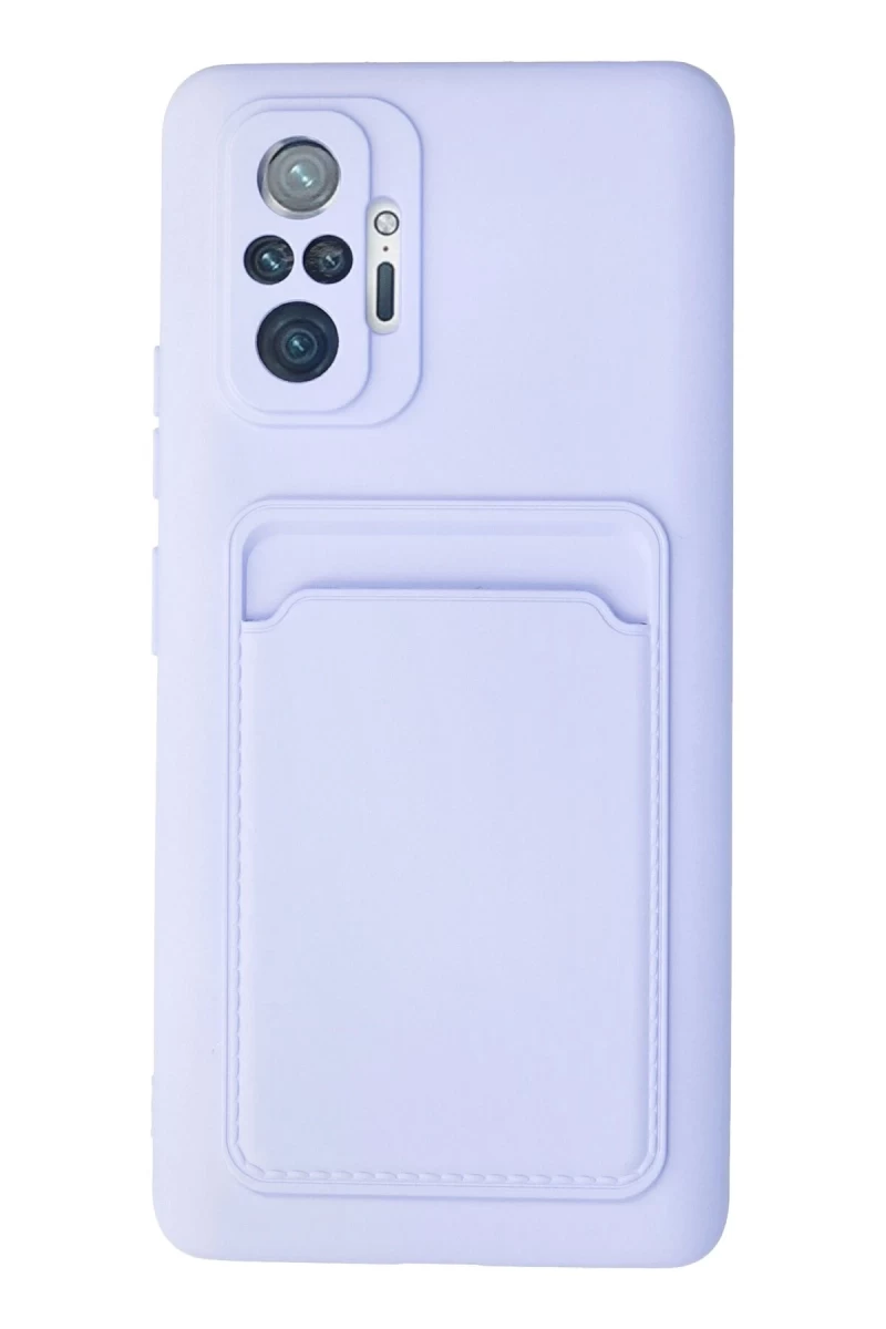 Xiaomi Redmi Note 10 Pro Uyumlu Kılıf Kelvin Kartvizitli Silikon - Lila