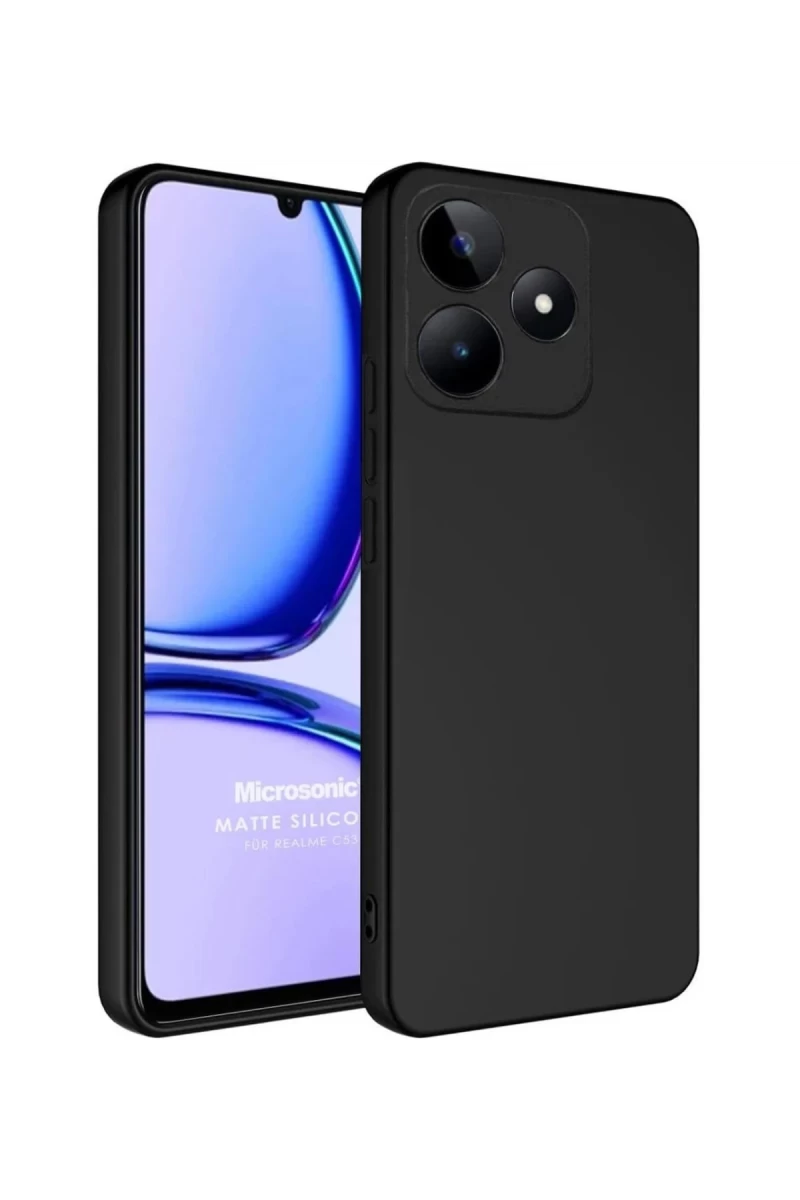 Realme C61 Uyumlu Kılıf First Silikon - Siyah