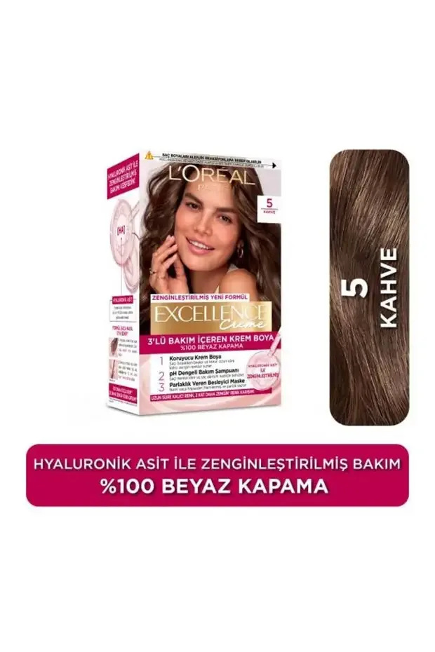 L'Oreal Excellence Cool Creme Saç Boyası - 5 Kahve Saç