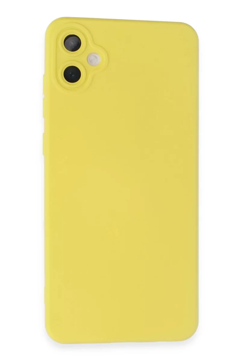 Samsung Galaxy A05 Uyumlu Kılıf Nano içi Kadife Silikon - Sarı