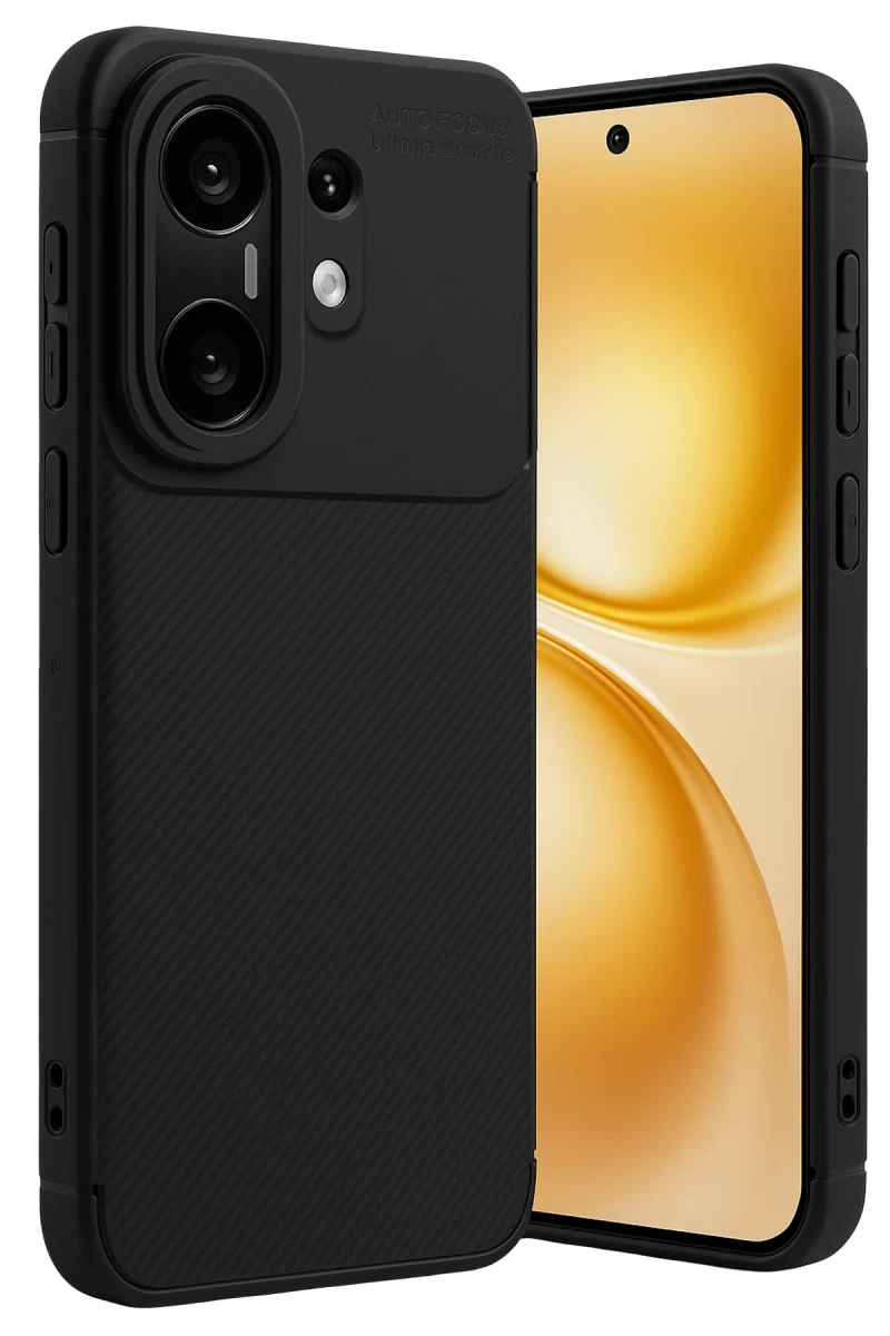 Vivo X200 FE Uyumlu Auto Focus Karbon Kapak - Siyah