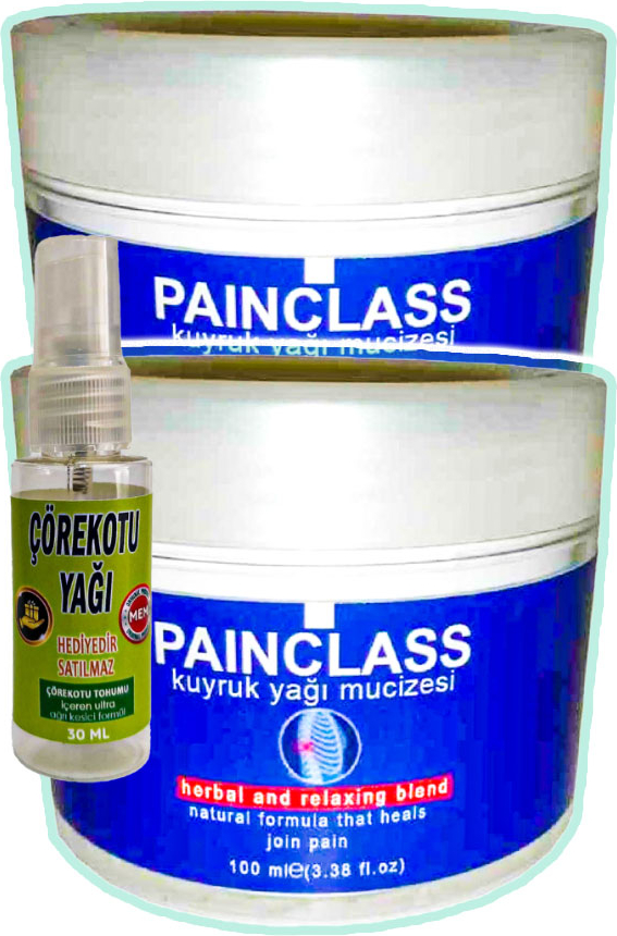 Painclass Kuyruk Yağı Kremi 2 Adet 100 ml + Çörek Otu Yağı Teskin Yağı 30 ml