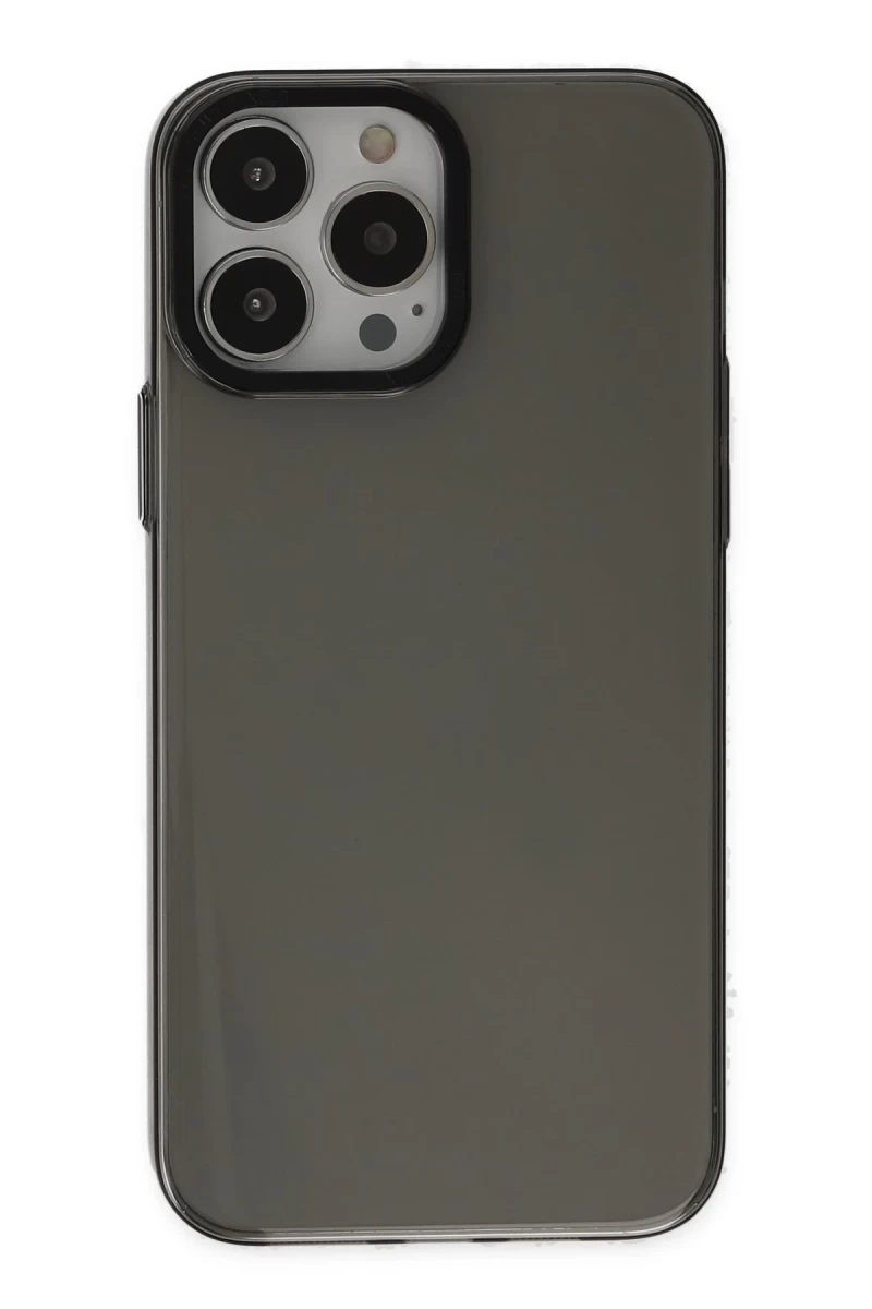 Apple iPhone 14 Pro Uyumlu Kılıf Anka PC Sert Metal Kapak - Siyah