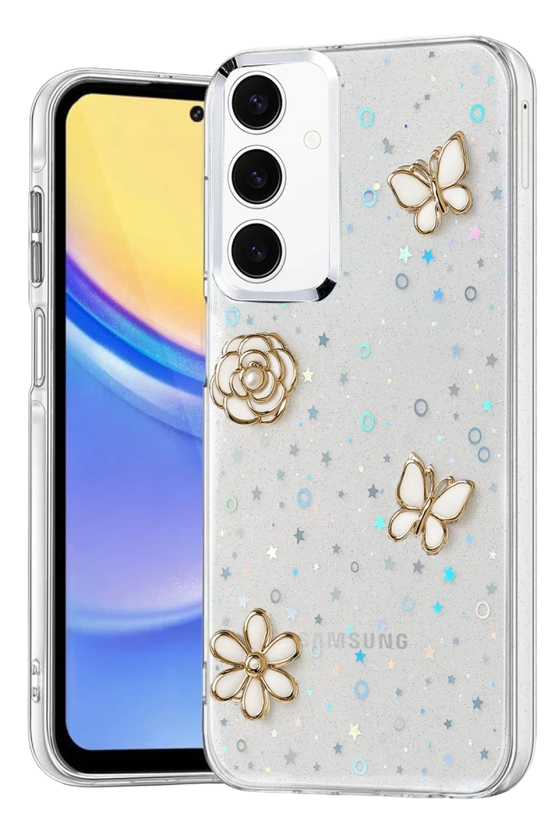 Samsung Galaxy A35 5G Uyumlu Fiyonk Desenli Kapak - Desen 10