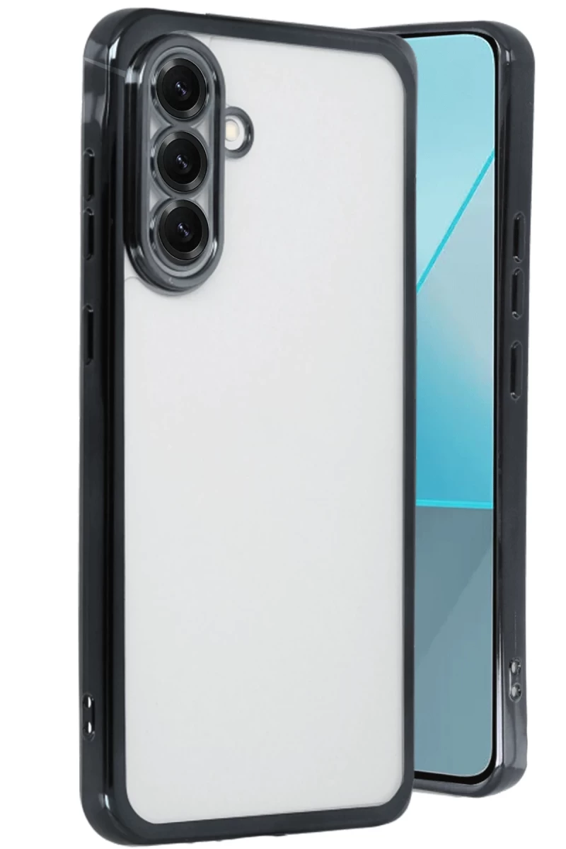 Samsung Galaxy A56 Uyumlu Kılıf Lensli Silikon - Siyah