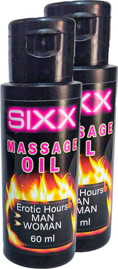Sixx / Massàge Oìl 2 Li -Kadın Erkek Masaj Yağı Er0tıc 60 Ml 2 Adet