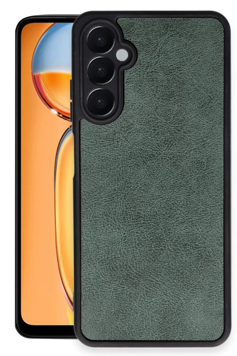 Samsung Galaxy A26 Uyumlu Kılıf Aras Deri Kapak - Koyu Yeşil