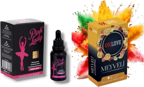 Pink Lady Caas Pink Lady Kadınlara Özel Damla+ Prezervatif Meyve Aromalı Kondom 10 Adet
