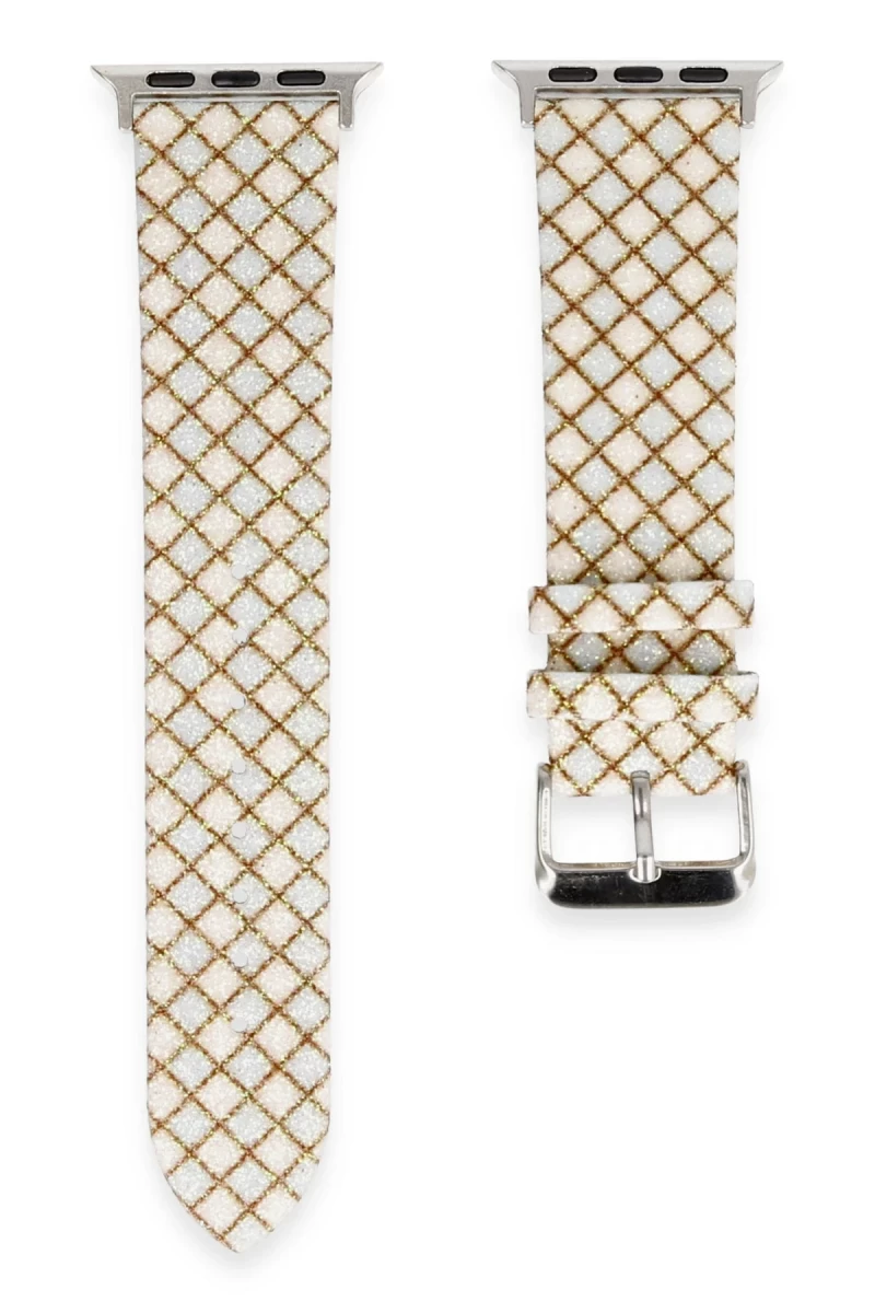 Apple Watch 38mm Uyumlu Karo Motif Kordon - Mavi