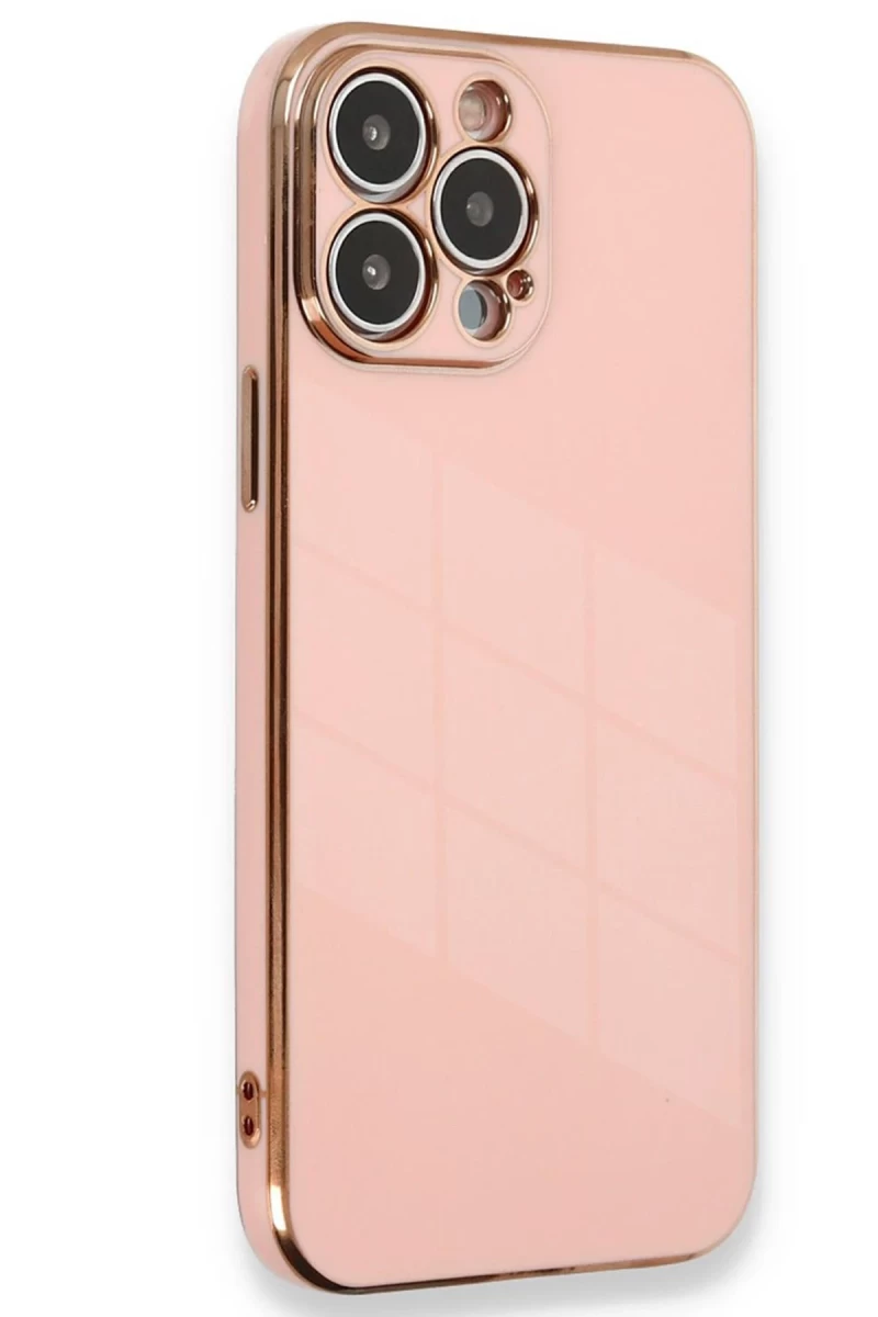 Apple iPhone 15 Pro Uyumlu Kılıf Volet Silikon - Pembe