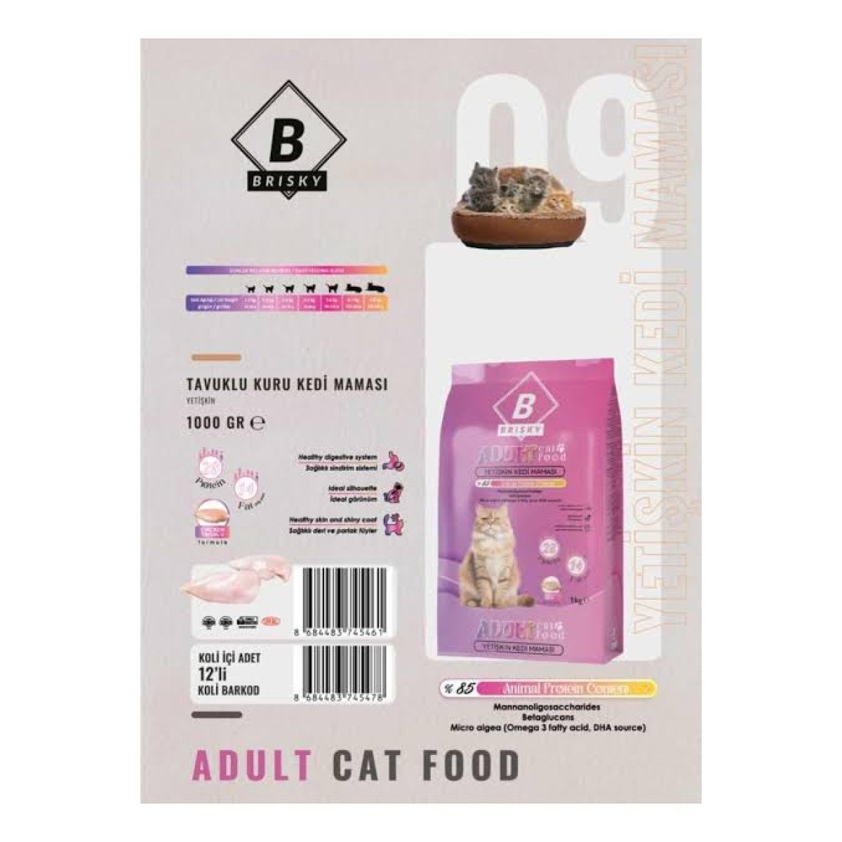 Brısky Yetişkin Kedi Maması Mor 1 Kg