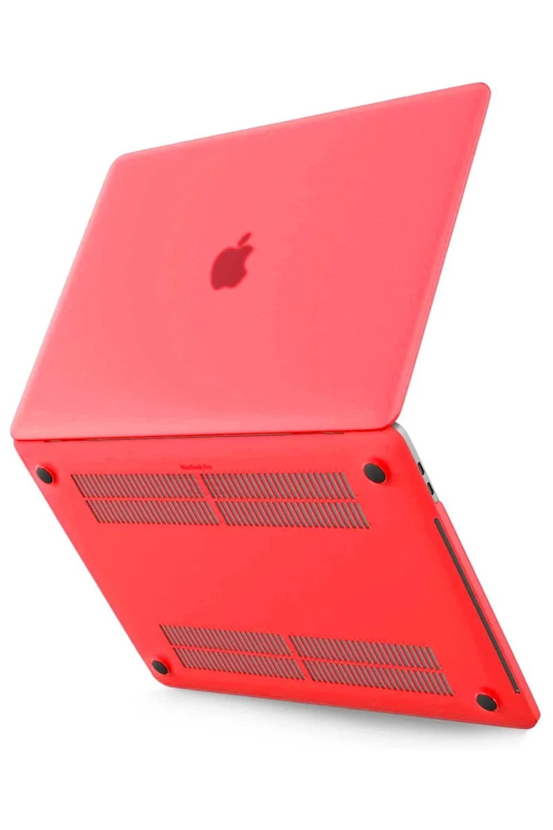 Apple Macbook Pro 13 2021 Macbook Buzlu Kapak - Kırmızı