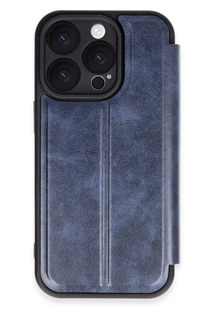 Apple iPhone 16 Pro Max Uyumlu Kılıf Flip Cover - Lacivert