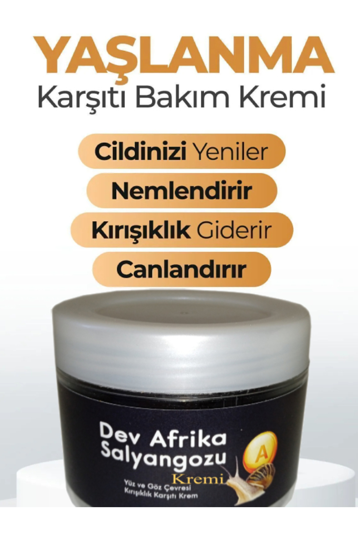 Das Kırşıklıklara Karşıt Dev Arfrika Salyangozu Cilt Masaj Bakım Kremi 100 ml 2 Adet
