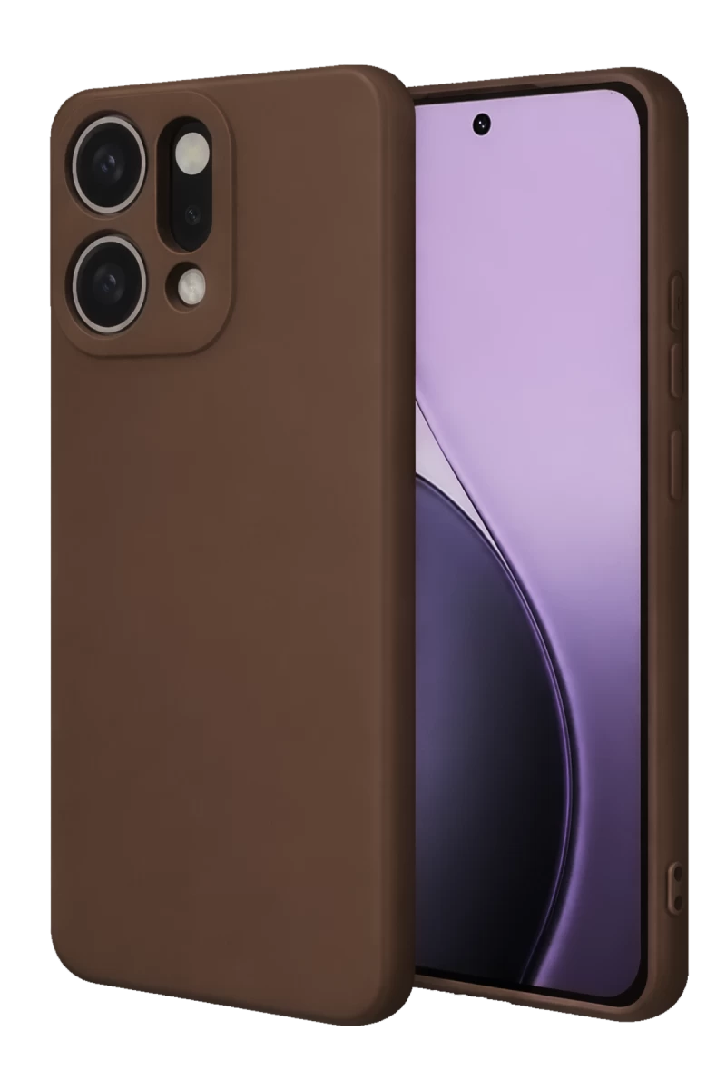 Oppo Reno 14 Uyumlu First Silikon - Kahverengi