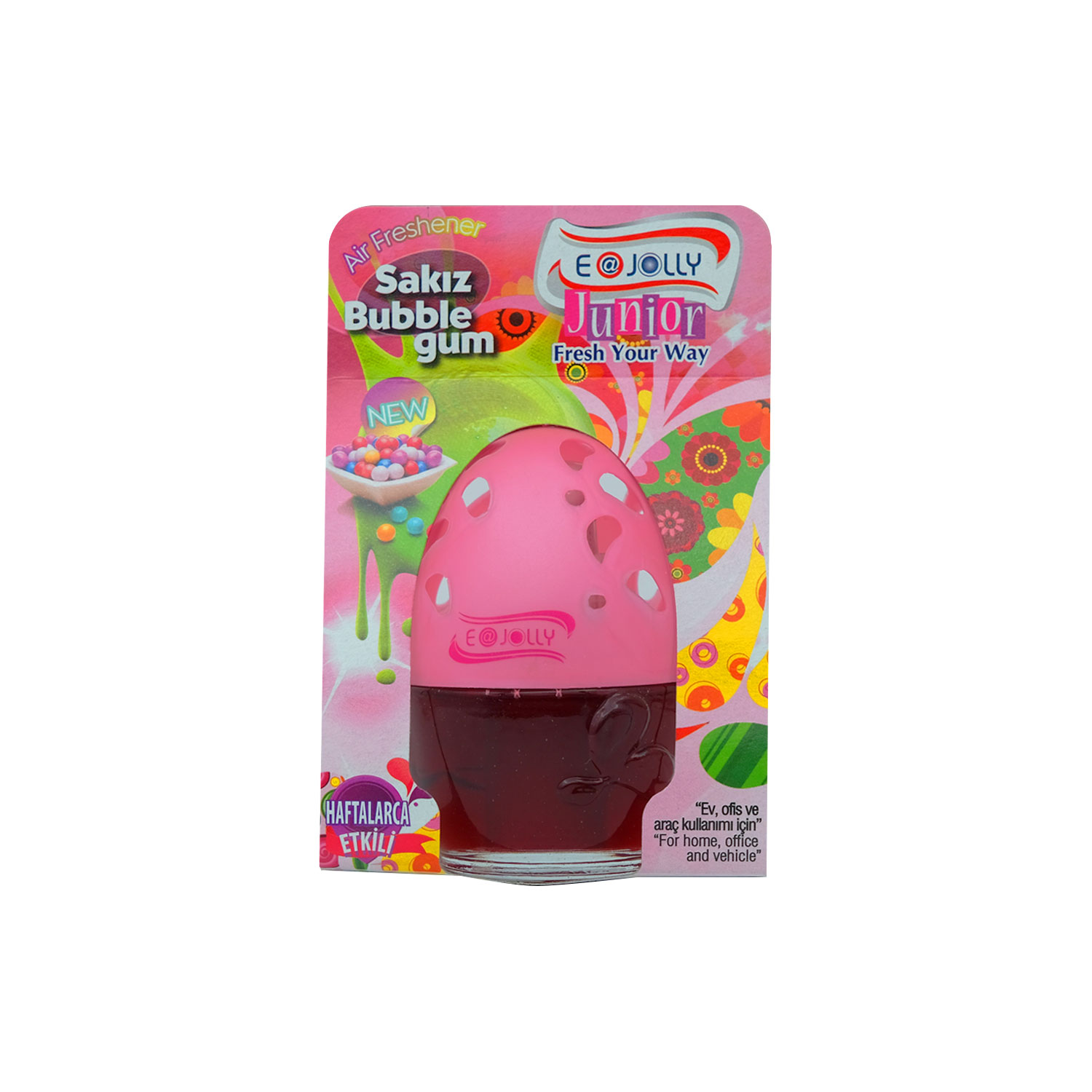 E-Jolly Junior Kavanoz Şişe Oto Kokusu Sakız 100ml