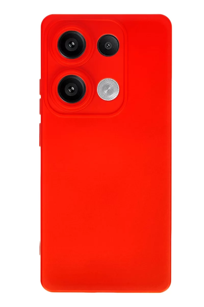 Xiaomi Redmi Note 13 Pro 4G Uyumlu Kılıf Nano içi Kadife Silikon - Kırmızı