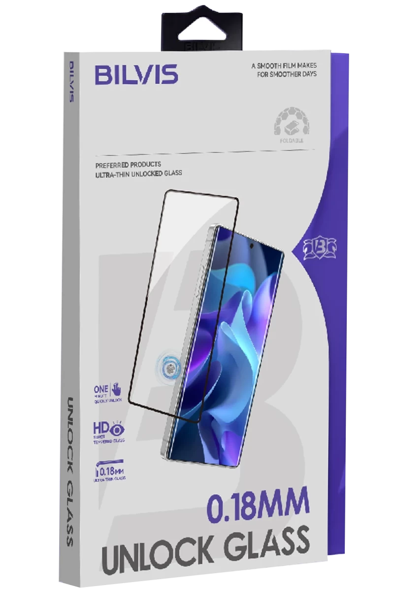 Samsung Galaxy S26 Plus Uyumlu Bilvis 0.18mm Unlock Glass Cam Ekran Koruyucu - Siyah