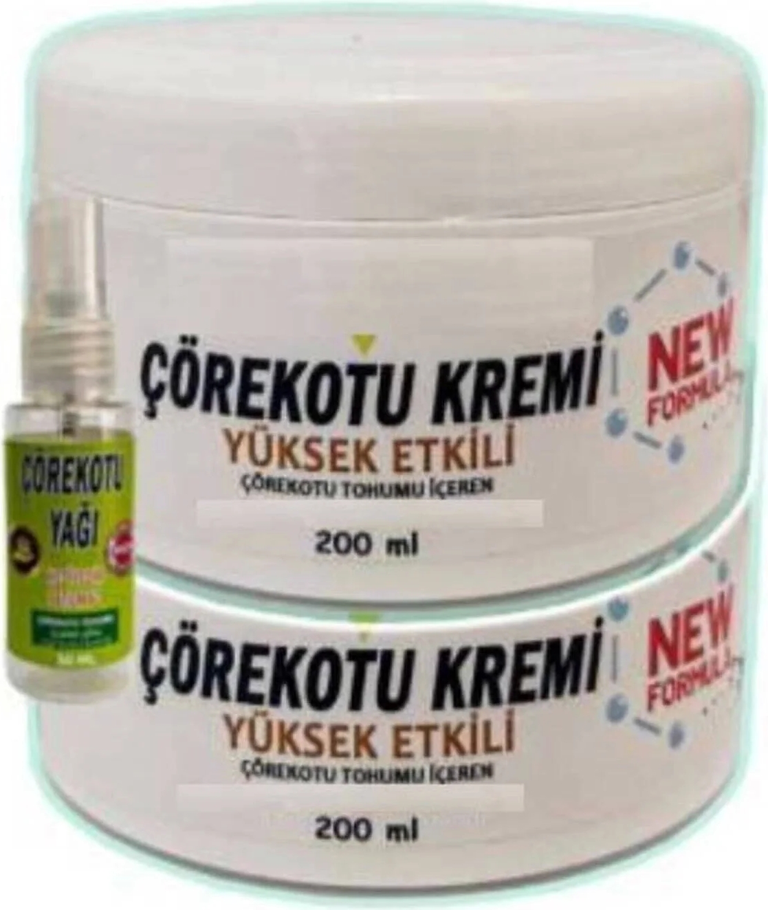 Süper Çörek Otu Masaj Bakım Kremi 2X200 ml + 30 ml Çörek Otu Yağ ile