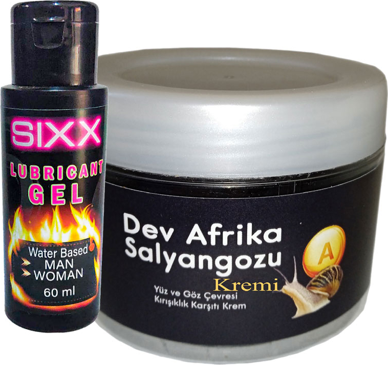 Bonie Giant -Ksıxx:24 Dev Afrika Salyangozu Yaşlànma Kàrşıtı 100 ml Krem + Sıxx Bay Bayan Iubricent Krem 60ML