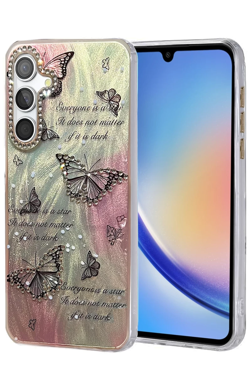 Samsung Galaxy A34 5G Uyumlu Kılıf Blade Aynalı Desenli Kapak - Desen 6