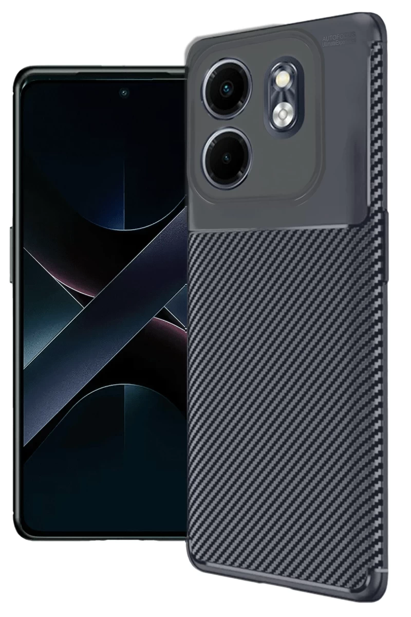 İnfinix Hot 50i 4G Uyumlu Auto Focus Karbon Kapak - Lacivert